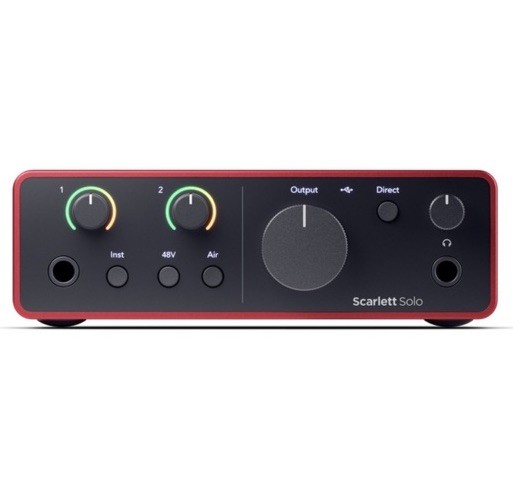 Focusrite Scarlett Solo USB Audio Interface USB-C XLR TRS Phantom Power