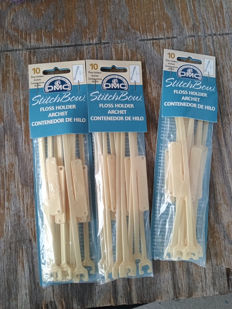 3 packs (10 Per Pack) Creative World DMC Stitch Bow Floss Holders NEW