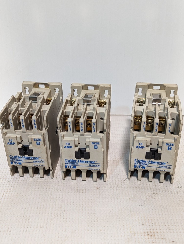 Cutler-Hammer AE16BNO Starter 10 Amp Size B 3 Pole Series