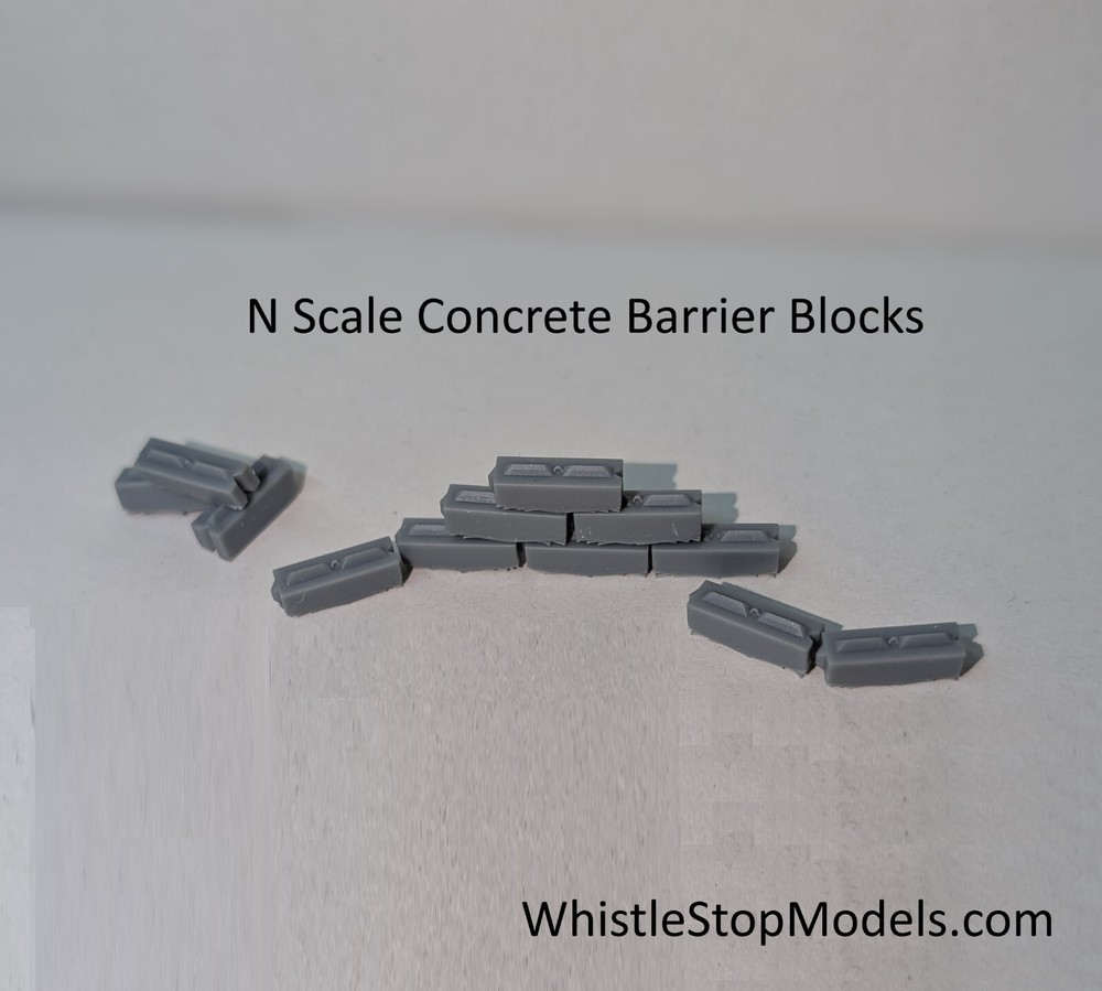 N Scale Concrete Barriers N2212