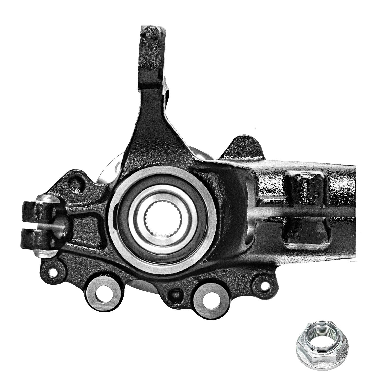 Pair Front Steering Knuckles Wheel Hub Bearing Assembly for 2012-2018 Ford Focus