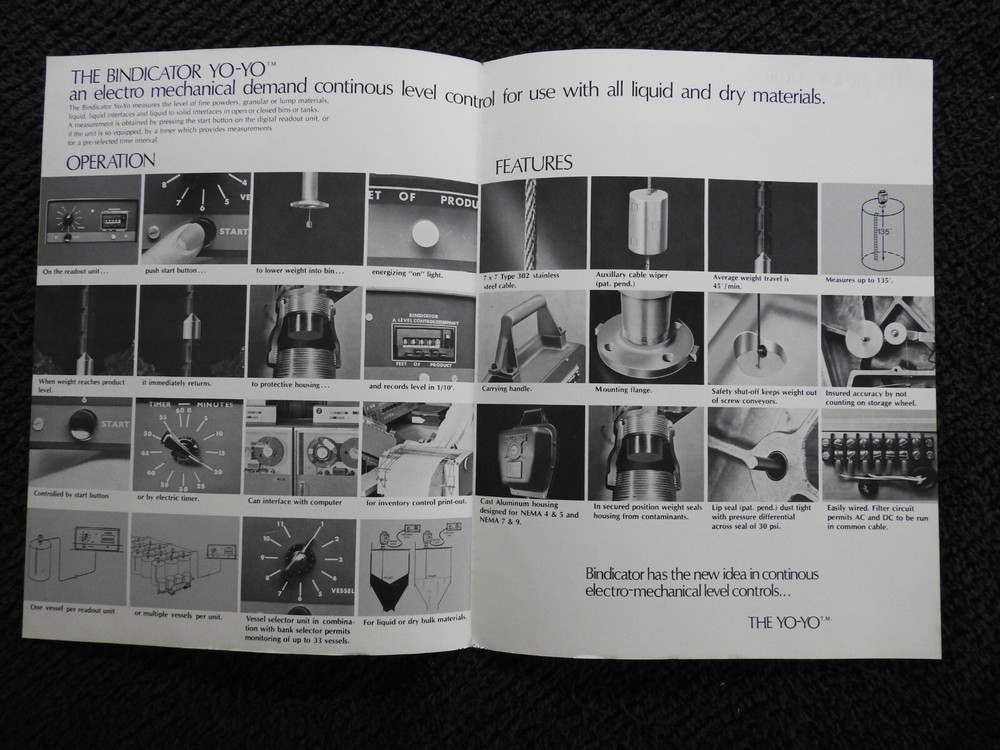 1973 Berwind Corp Bindicator Level Control Engineering Brochures Port Huron MI