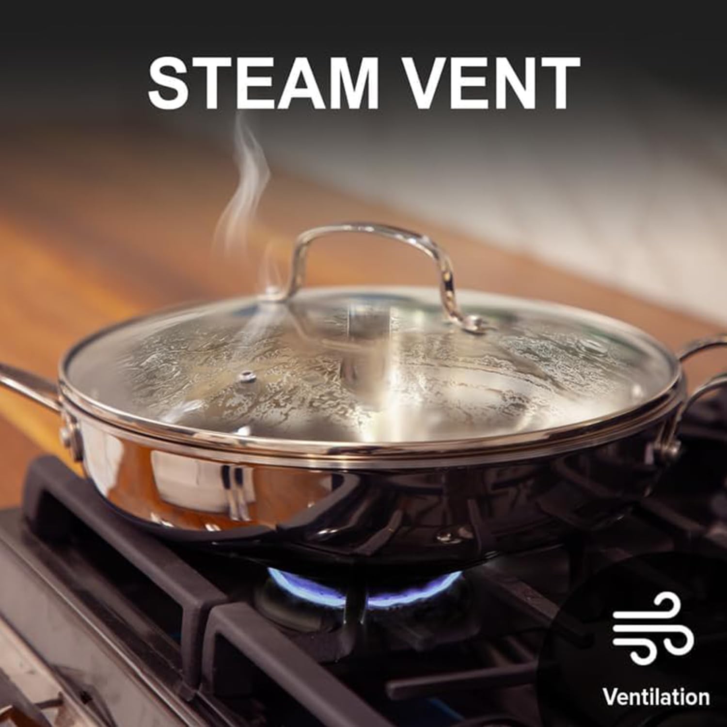 10 Inch Tempered Glass Pan Lid, 10" Glass Covers for Pots, Frying Pan, Pans and