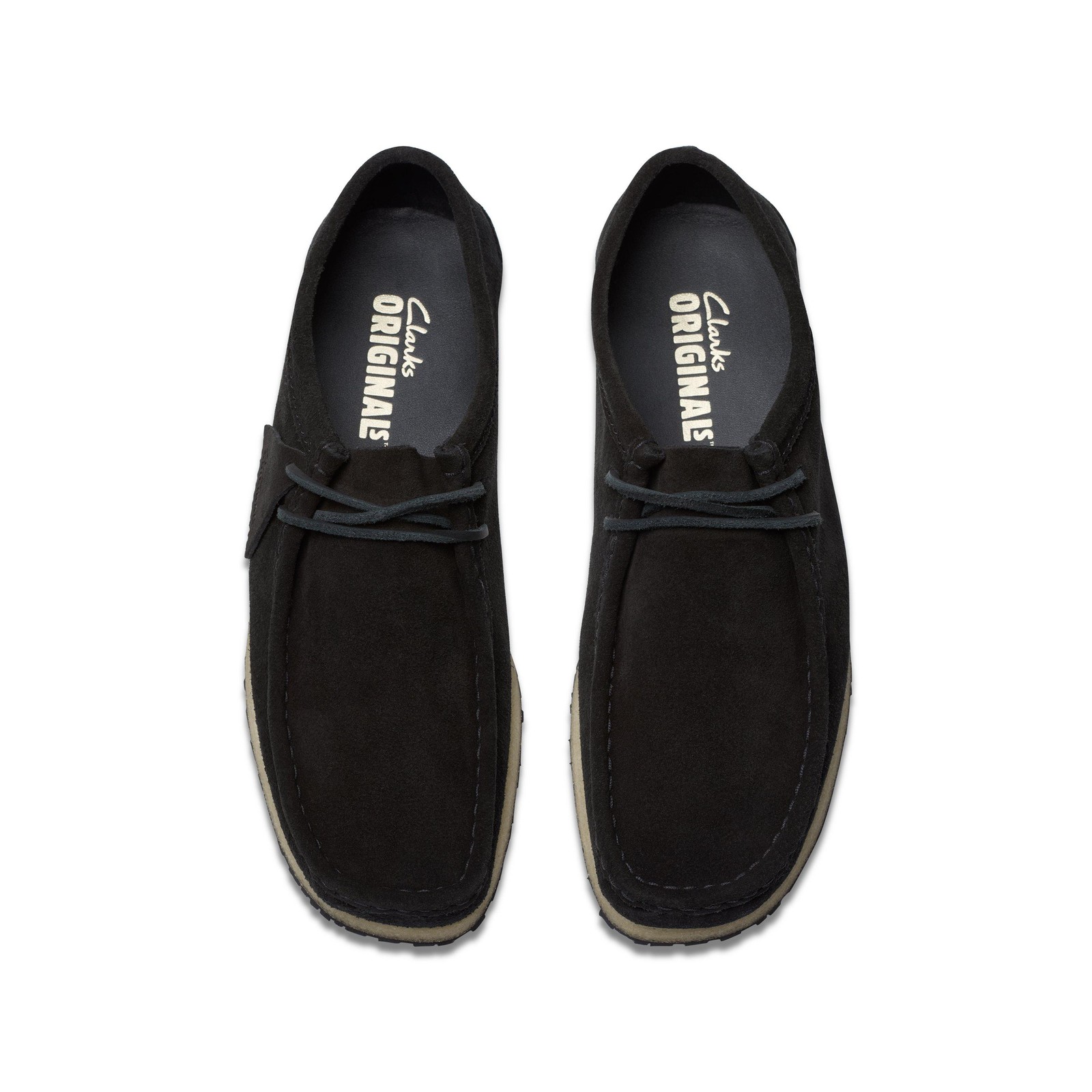 Clarks Originals Mens Godney Lace Black Suede Casual Shoes