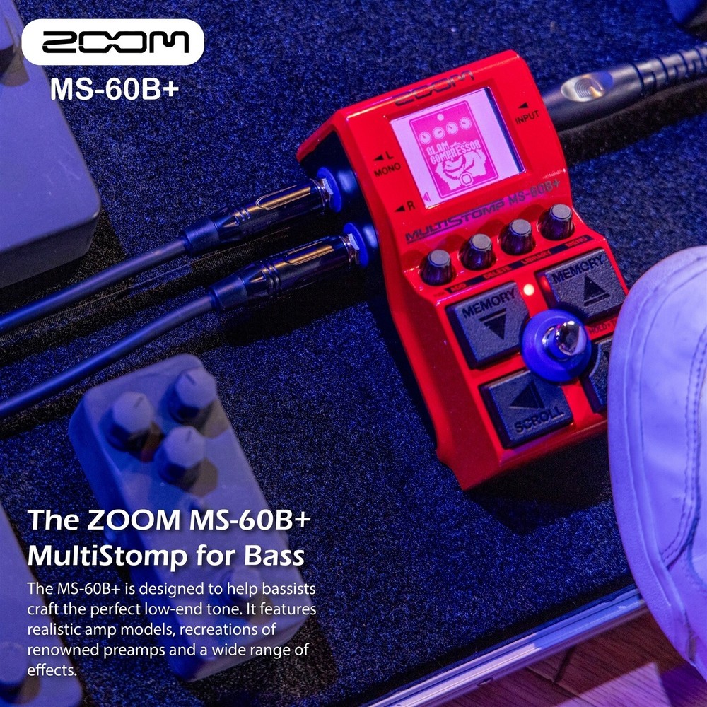 Zoom MS-60B+ MultiStomp for Bass Bundle