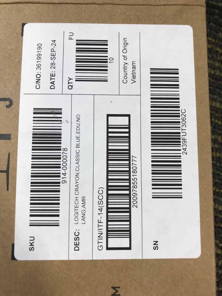 Logitech Crayon Digital Pencil iPad Blue