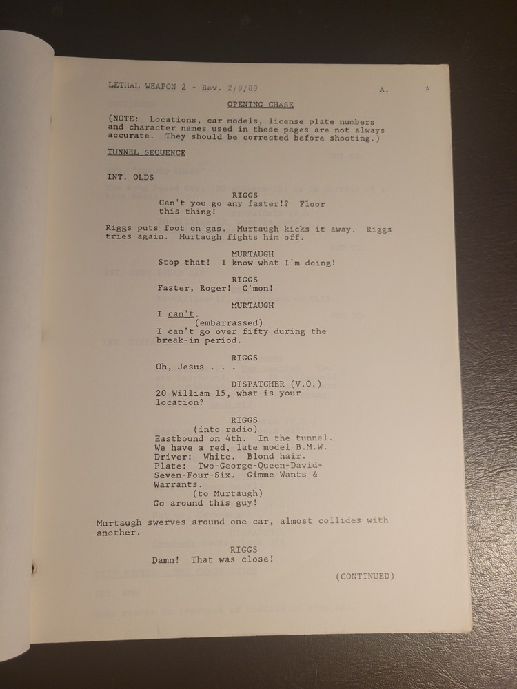 1988 LETHAL WEAPON 2 Movie Script Screenplay - Jeffrey Boam Revised Draft