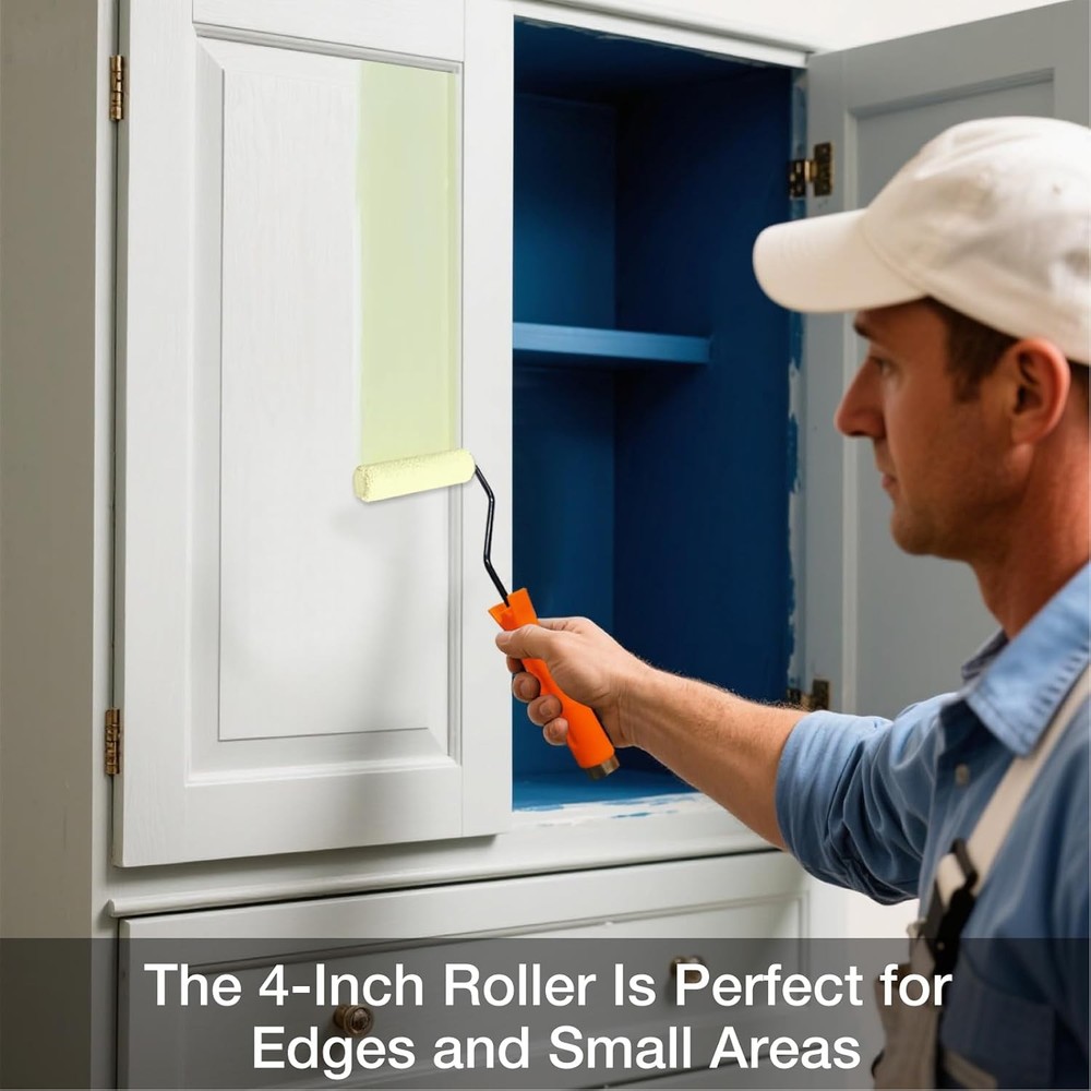 King Origin Paint Roller Kit with Extension Pole (3 ft), 9" & 4" Paint Rollers,