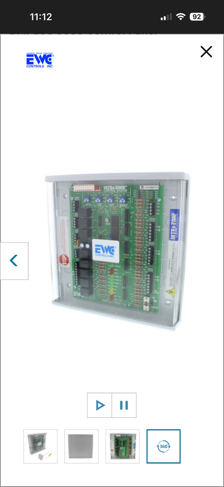 HVAC BMPLUS 3000 Control Panel, EWC 3 zone control box