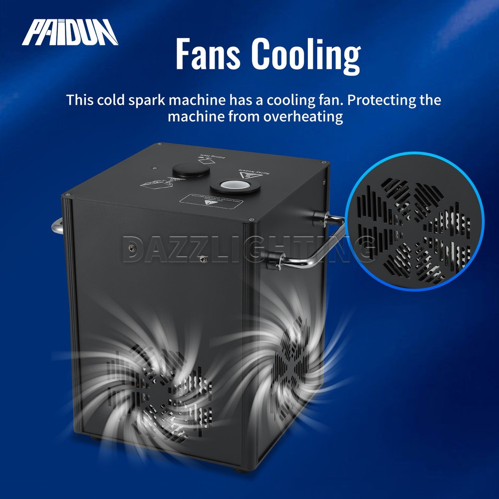 PAIDUN 2Pack 850W Large Cold Spark Machine Firework Effect DMX512 Remote Control