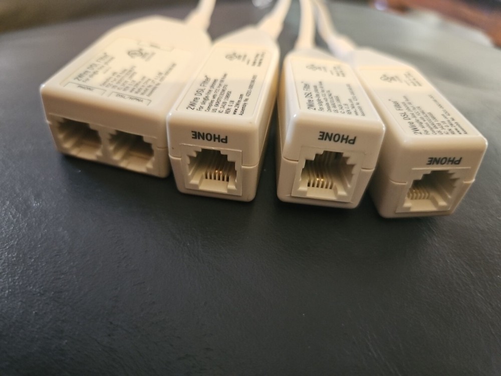 2Wire DSL Filter Kit 4 Pack Inline DSL Phone Filters, Used