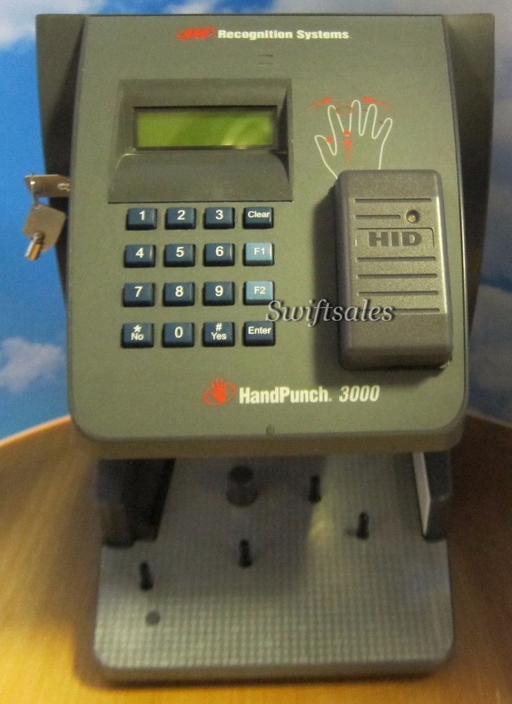 IR Recognition Systems Biometric Handpunch HP-3000E Ethernet & Prox - Working
