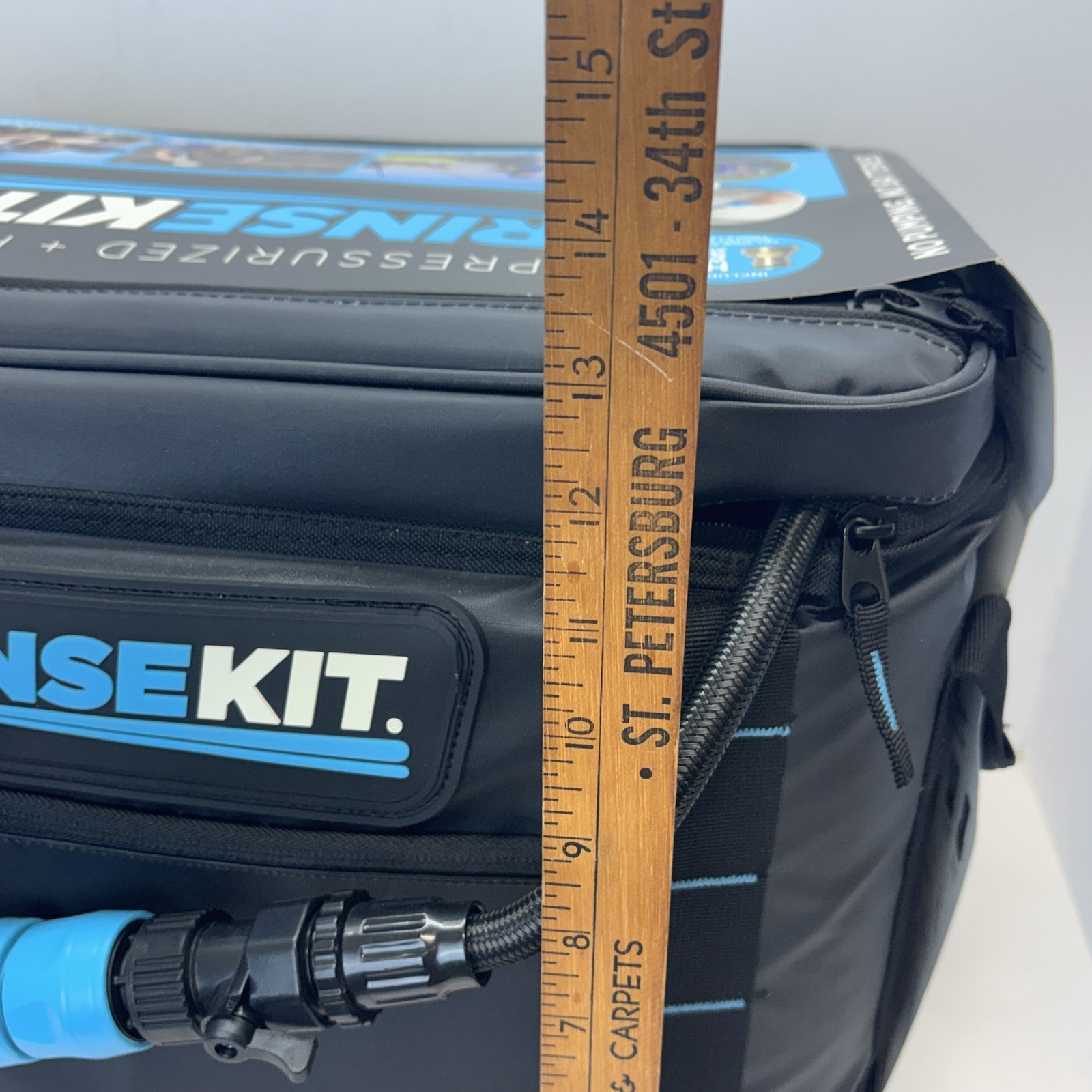 Rinsekit Lux Soft Tote 3 Gallon Pressurized Portable Shower - Brand New