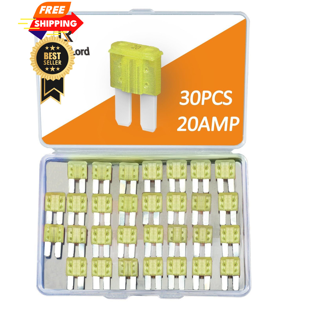 30PCS Micro 2 Blade Fuse ATR/APT Micro2 Kit 20A, 20A