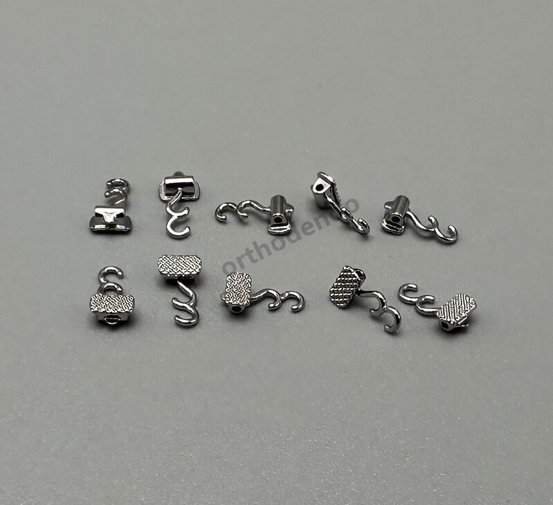 10pc/bagDental Orthodontic Crimpable Hooks Multi-Function Long Curved Left Right