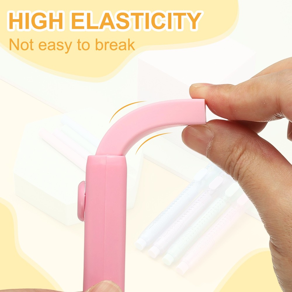 4 Pack Erasers, Pencil Erasers Large Eraser Push Pull Cute Soft, Pink