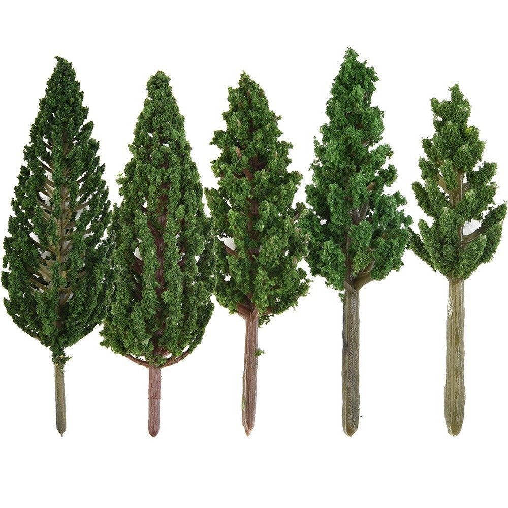 100Pcs Model Trees 38MM Model Pine Trees N Scale Train Railroad Landscape Layout