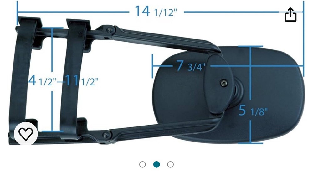 Fit System / K Source 3791 Clip-On Towing Mirror