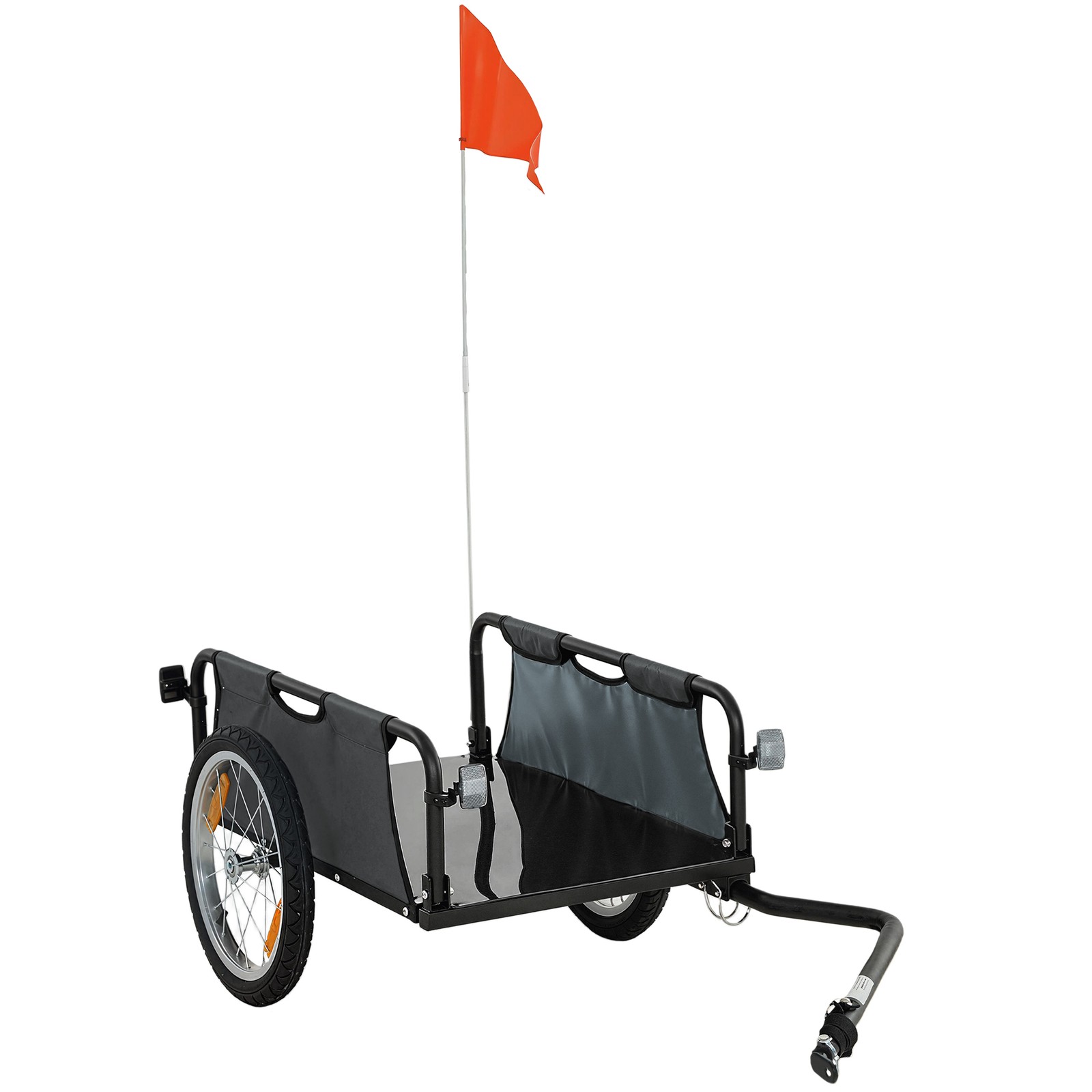 Soozier Bike Cargo Trailer with Quick Release 16" Wheels, Gray