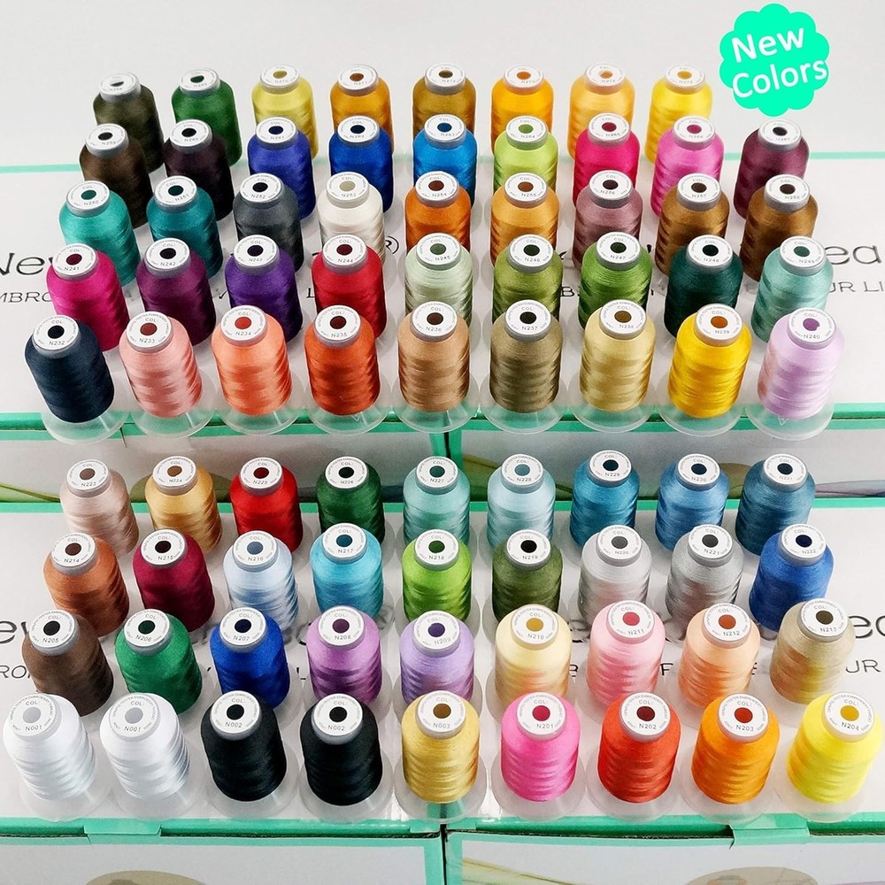 Polyester Embroidery Thread Kit - 80 Spools - Janome Colors