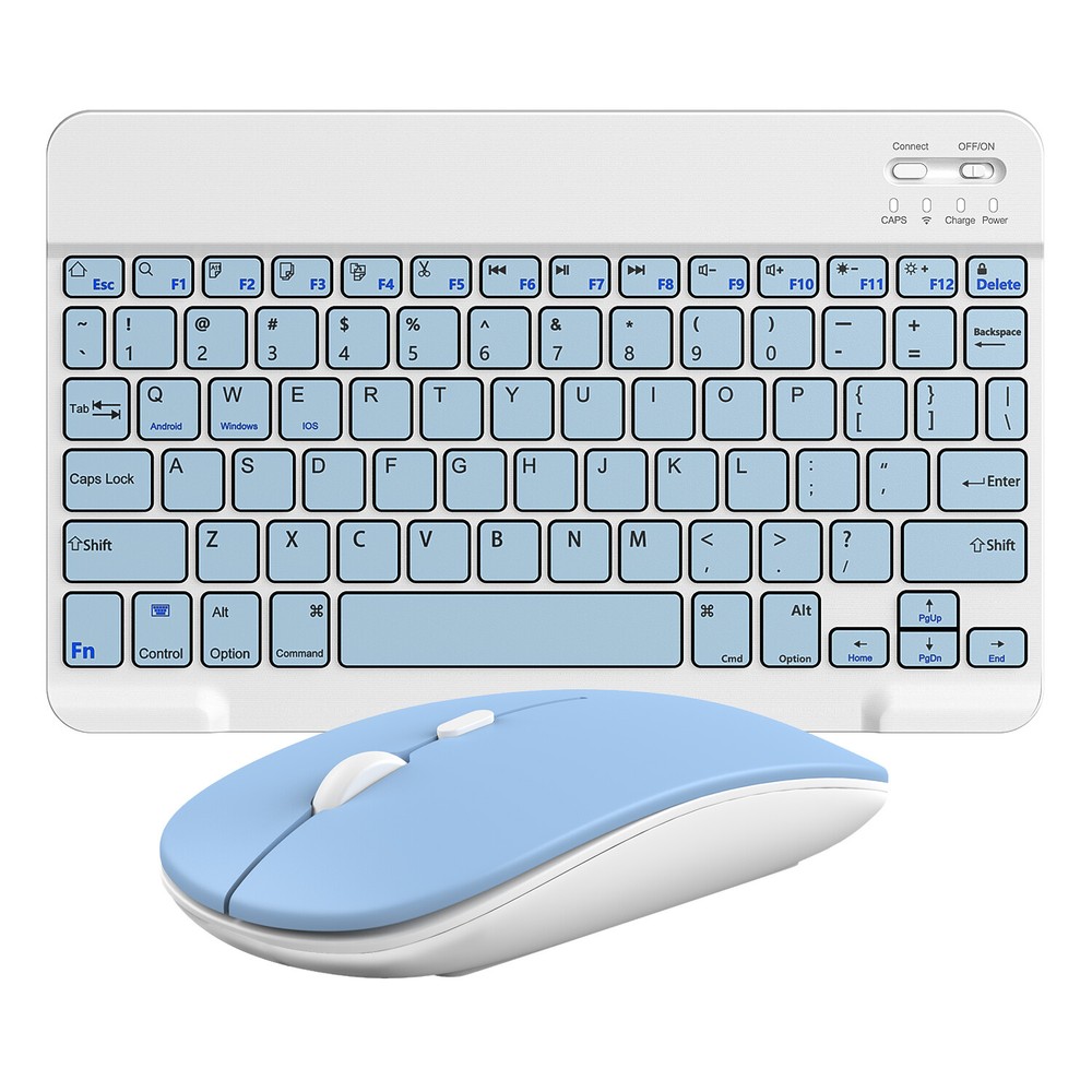 Portable Rechargeable Wireless Keyboard Mouse Combo for iPad Laptop Mac PC