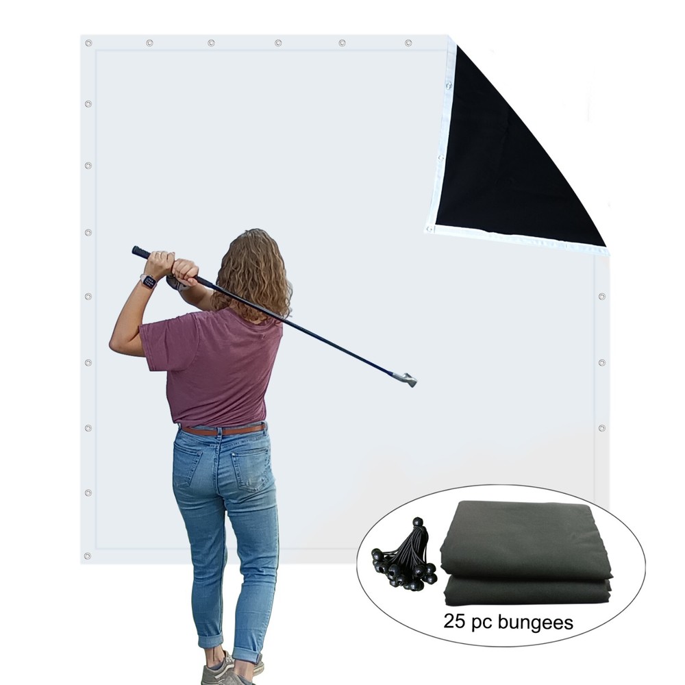 Golf Impact Screen 8'x8' Simulator Projection Screen Blackout Double Layers