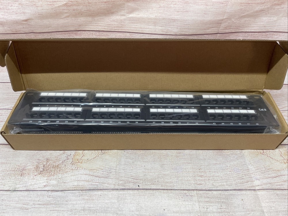 48 Port Cat6 Keystone Patch Panel. New. Open Box