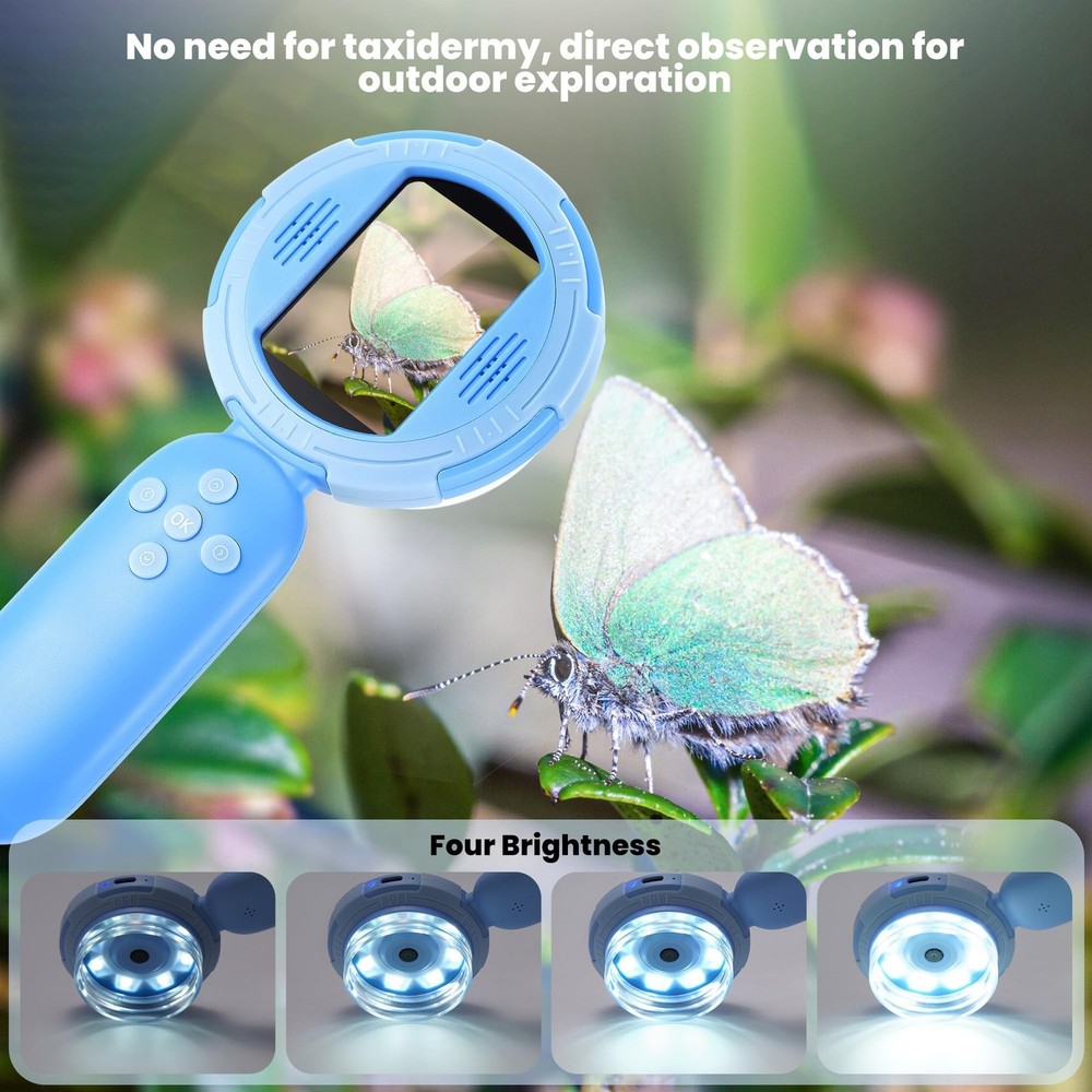 Handheld Microscope for Kids, Mini Digital Microscope for Kids with 2'' Inch ...