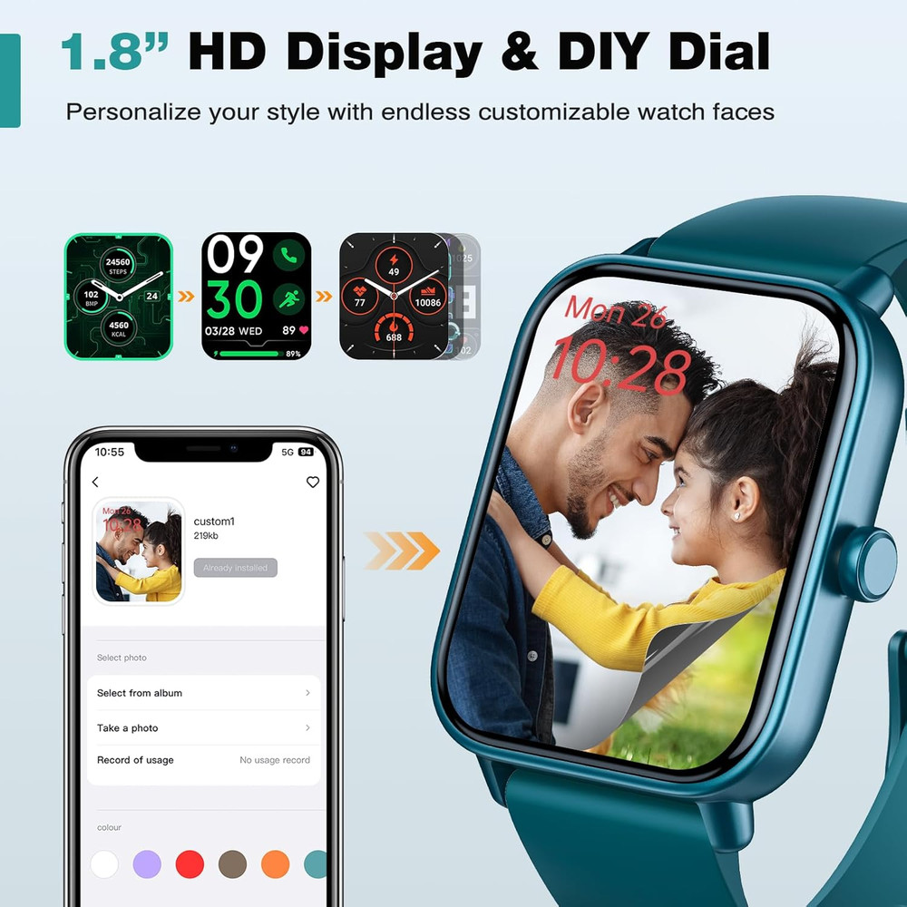 Smartwatches (Pink with Green)