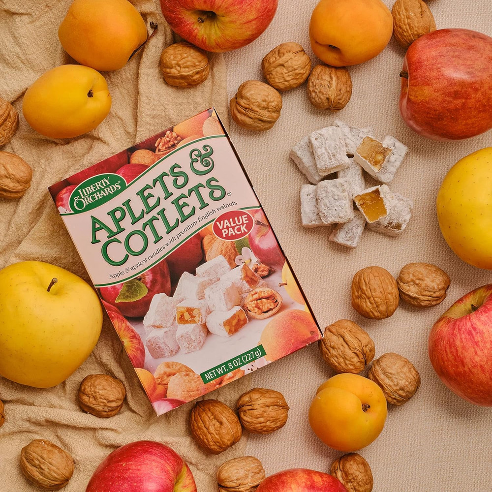 , Aplets & Cotlets Value Pack - Vegan, Fruit & Nut Chewy Candy - 8 Oz