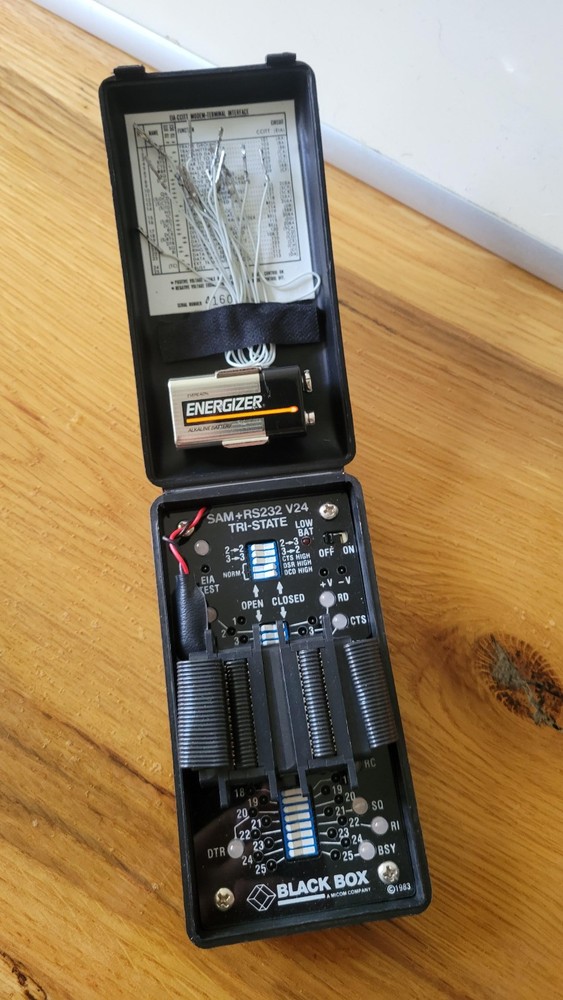 Black Box SAM+RS232 V24 Tri-State Breakout Box  Tool Tester