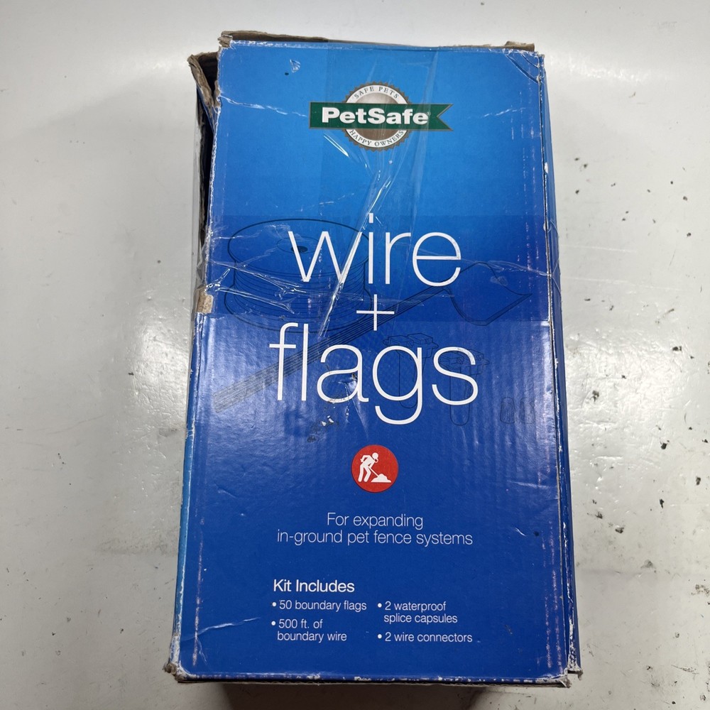 PETSAFE Wire & Flag Kit - 500 FT Boundary Wire 50 Flags 2 Splice Capsules Opened