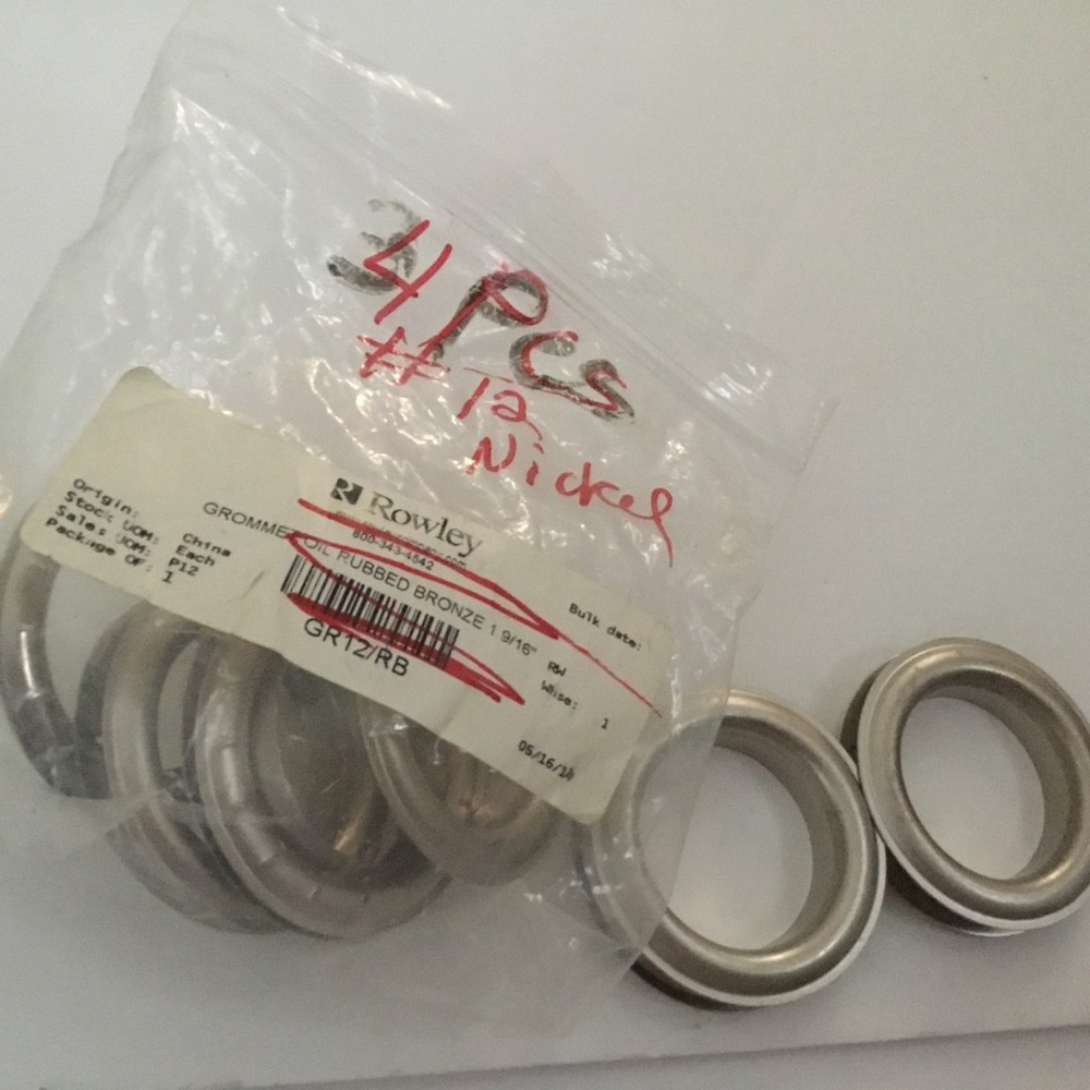Grommets nickel size 12. 4 sets