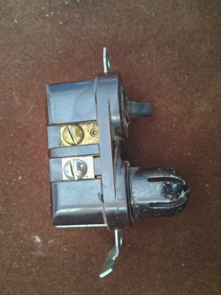 Vintage Circle F Light Switch With ON/OFF Indicator Light-Untested Salvage.