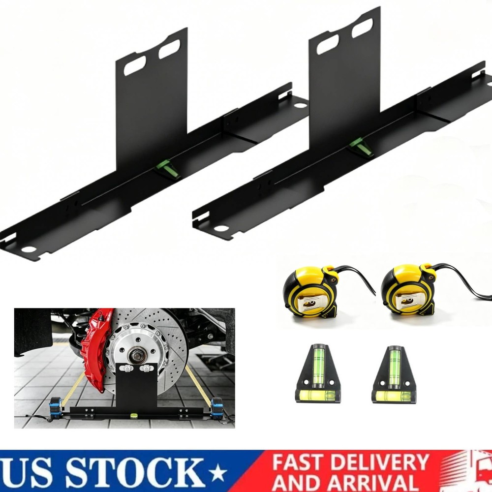 Upgraded Wheel Alignment Tool 2PCS Toe Alignment Tool Plates & Tape Measures NEW