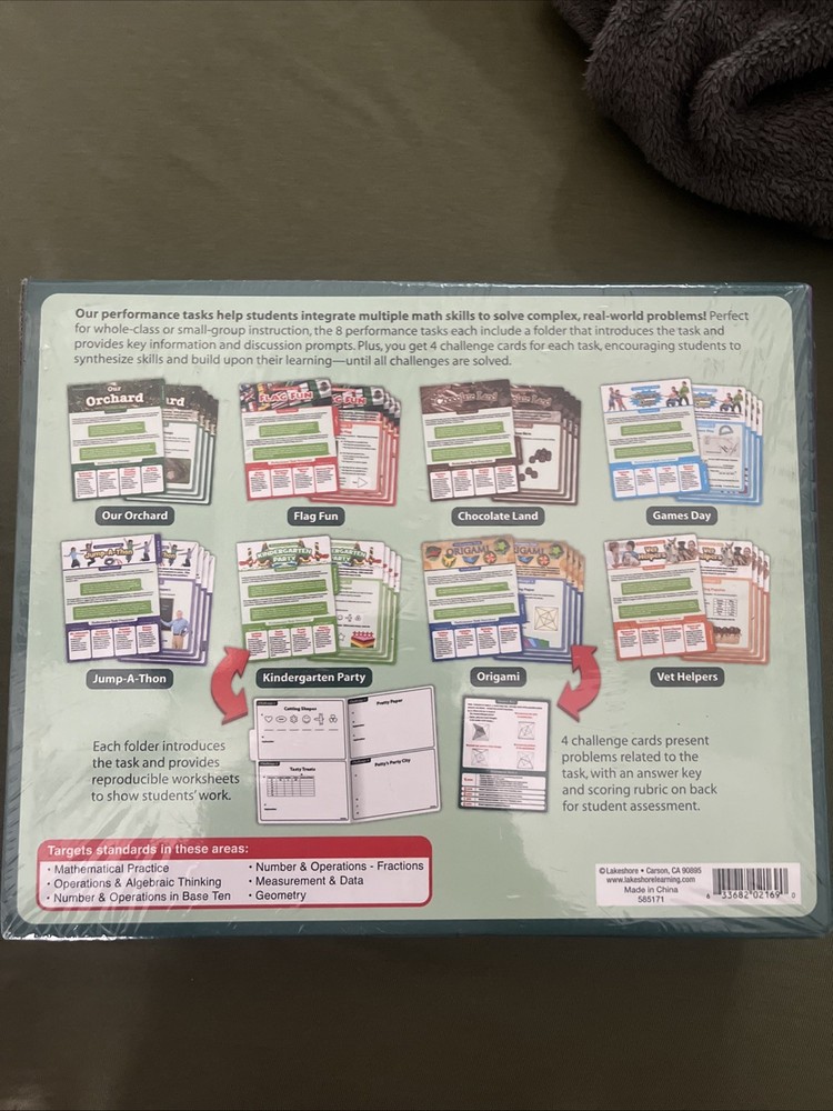 Lakeshore Math Performance Tasks 4 Grade Sealed