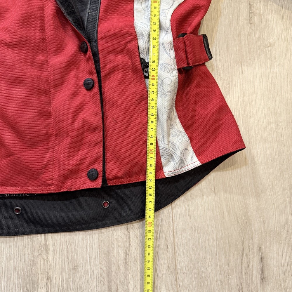 Dririder Motorcycle Jacket Women’s 10 Red+ White Lined