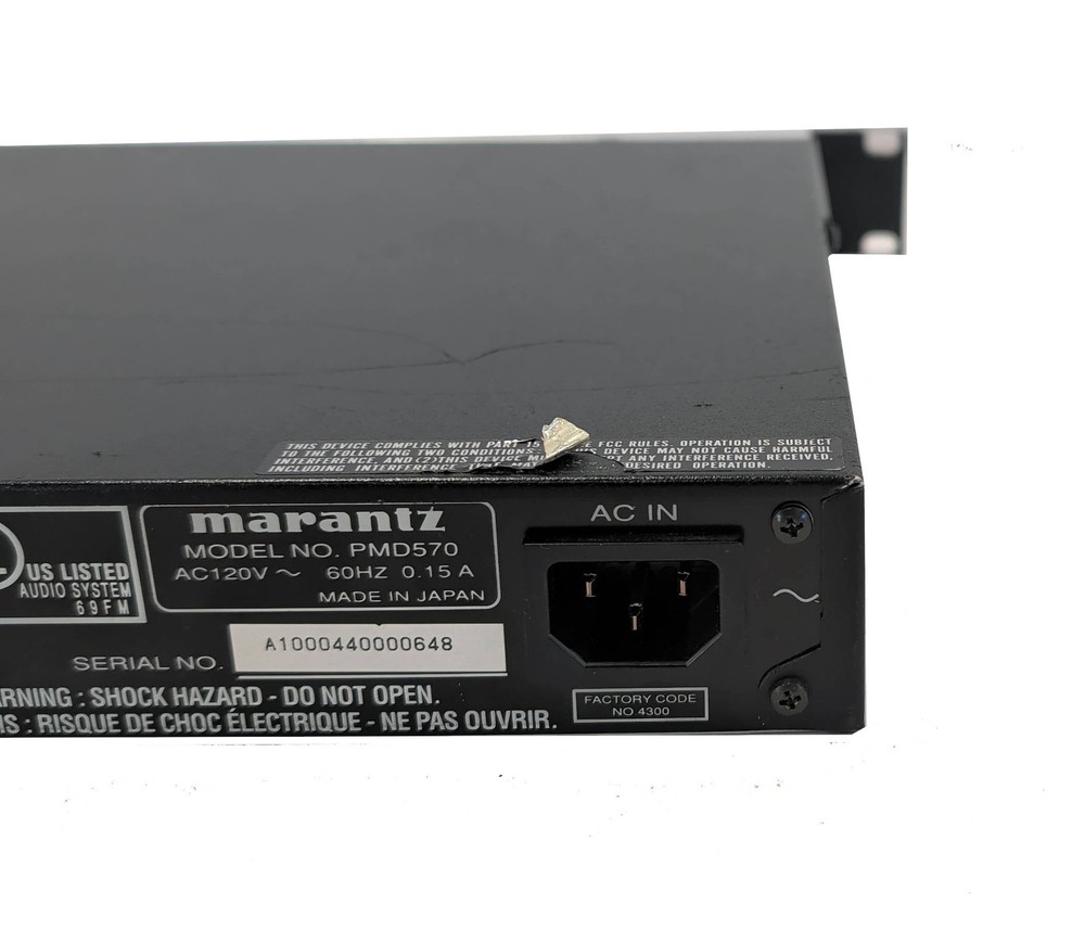 Marantz PMD570 Professional 2 Channel Digital Solid State Audio Recorder