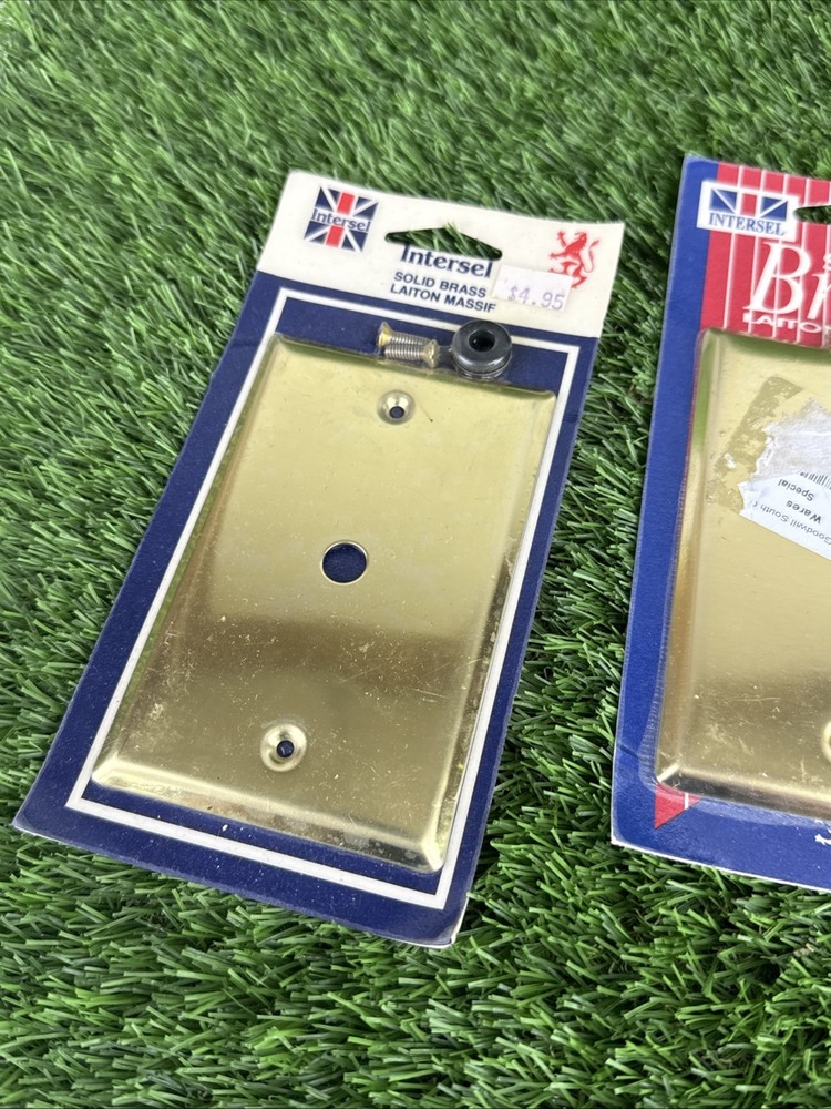 Intersel solid brass Cable Cover ( Lot of 2 ) Both Solid Brass With Screws
