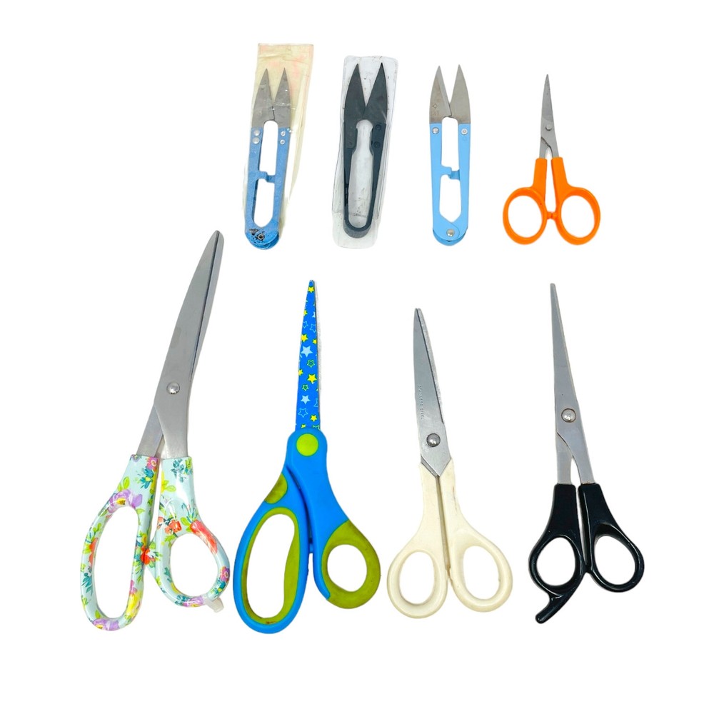 8 Pcs Assorted All-Purpose Shears Stainless Steel, Thread Snips Scissors