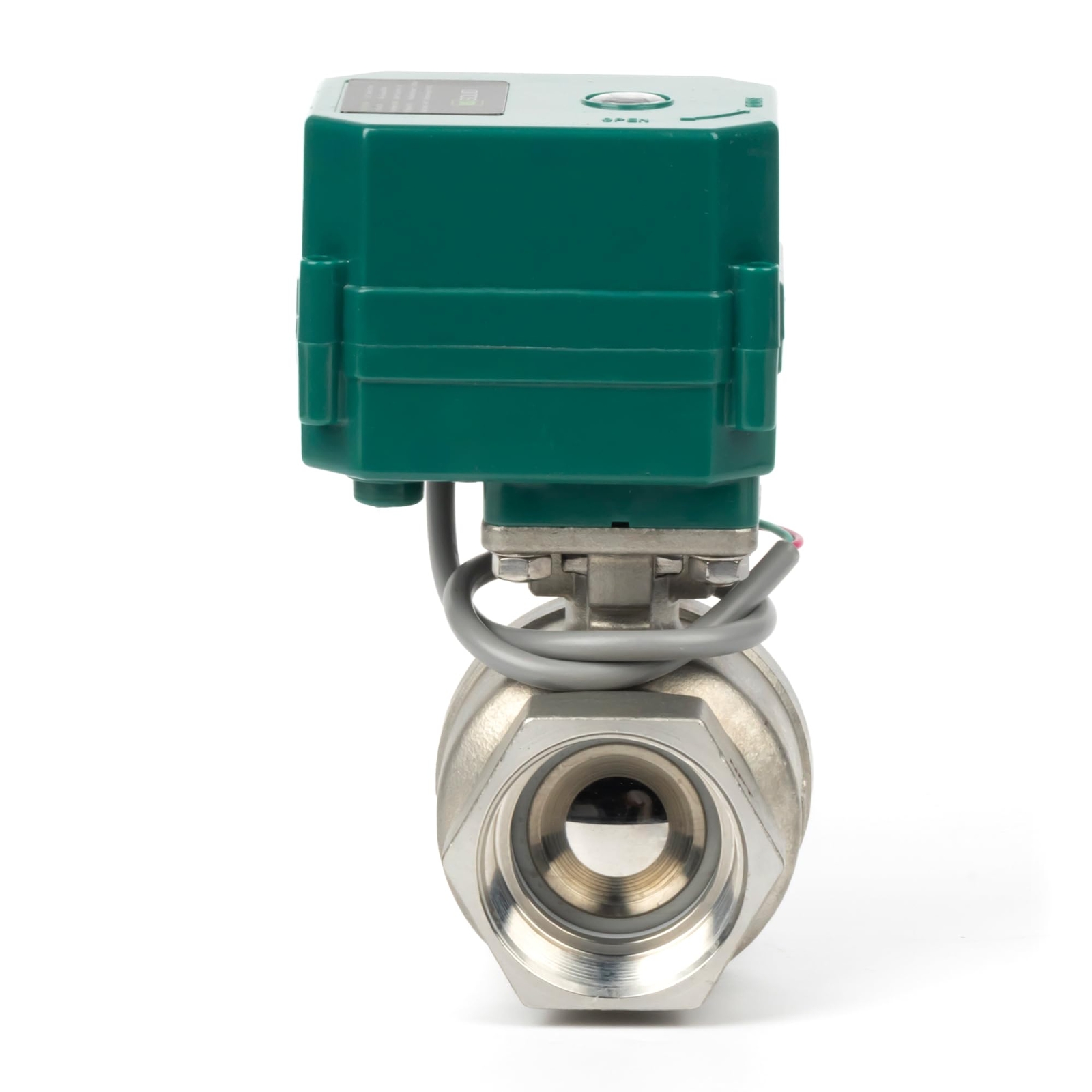 U.S. Solid Motorized Ball Valve 1-1/2 inch Stainless Steel 9-24V AC/DC