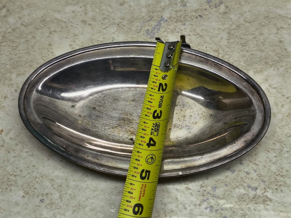 Silver Vintage Oval Serving Platter