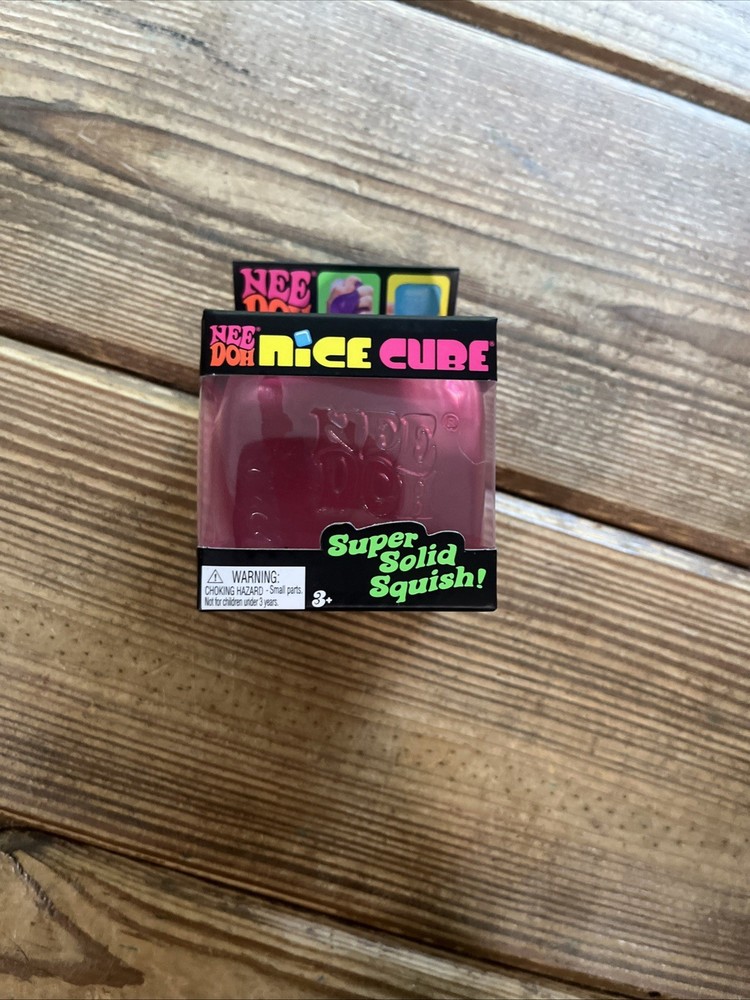 Nee Doh Nice Cube - Super Solid Squish! (Pink)