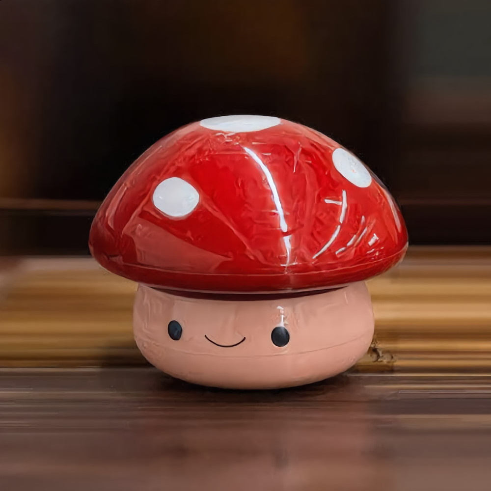 Smiling Mushroom Kitchen Timer 60 Minute Mechanical Countdown Cute Cooking Bake