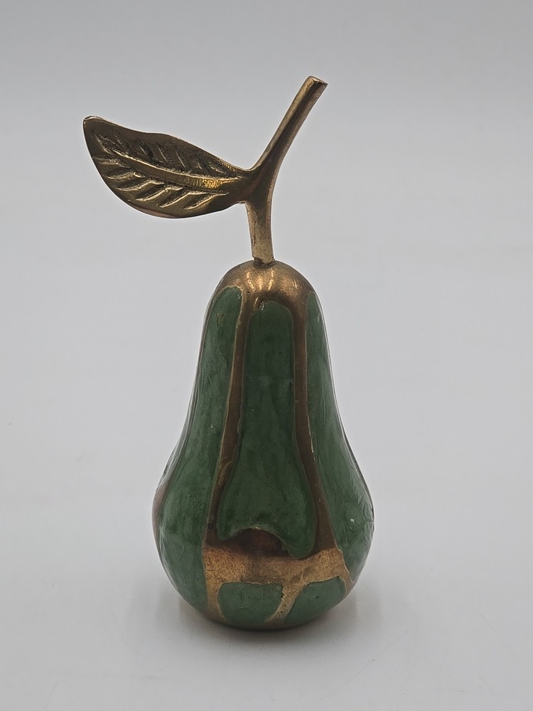 Vnt Copper And Enamel Pear/Paper Weight