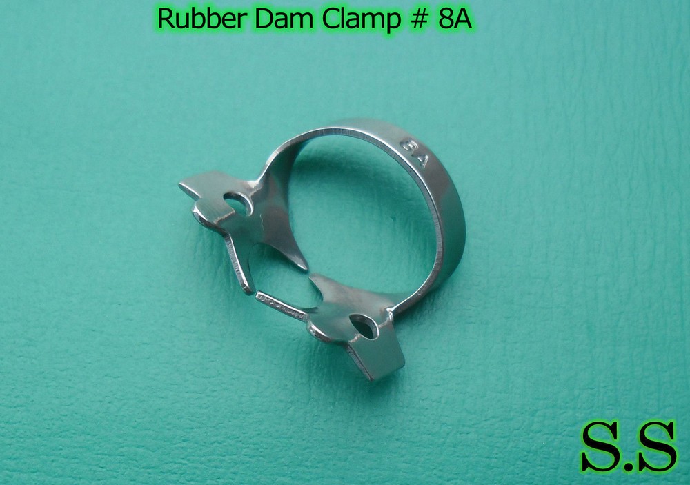 Endodontic Rubber Dam Clamp #8A Surgical Dental Instruments