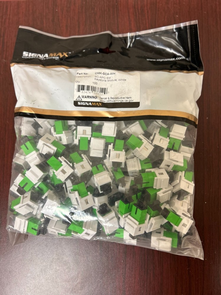 (CMK-SCA-WH) SC-APC SM Keystone Connector Module White