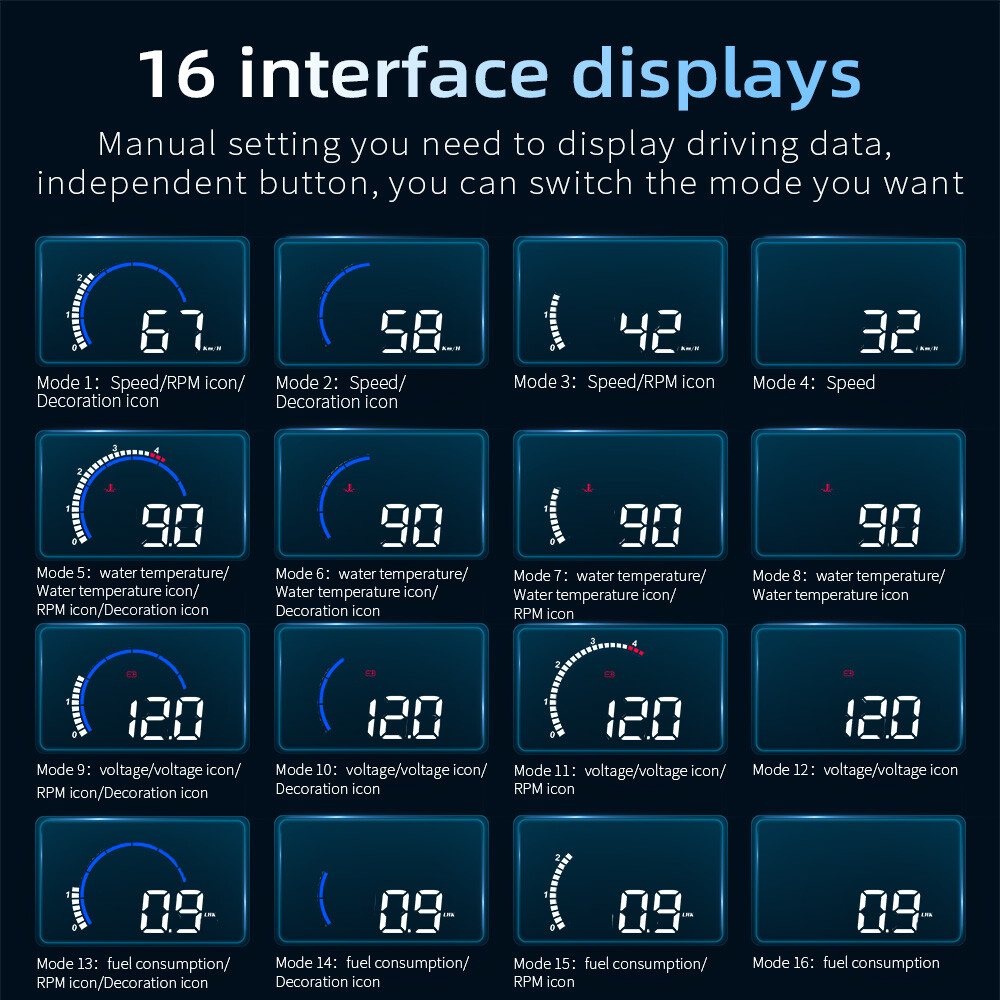 M13 HUD OBD2 Car head up Display Auto Electronics Detector windshield Projector