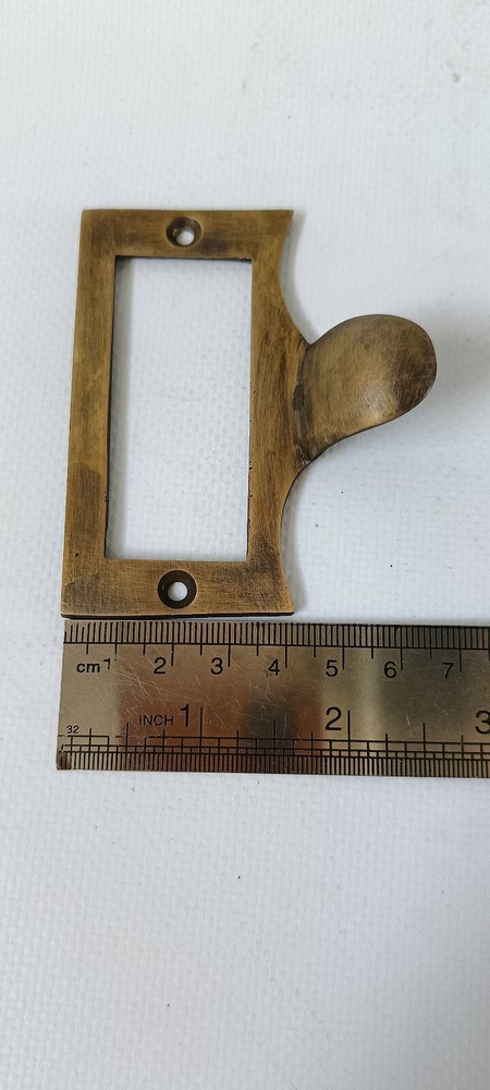 solid brass Small card frame holder Square pull finger Solid Brass 6 cm Knob
