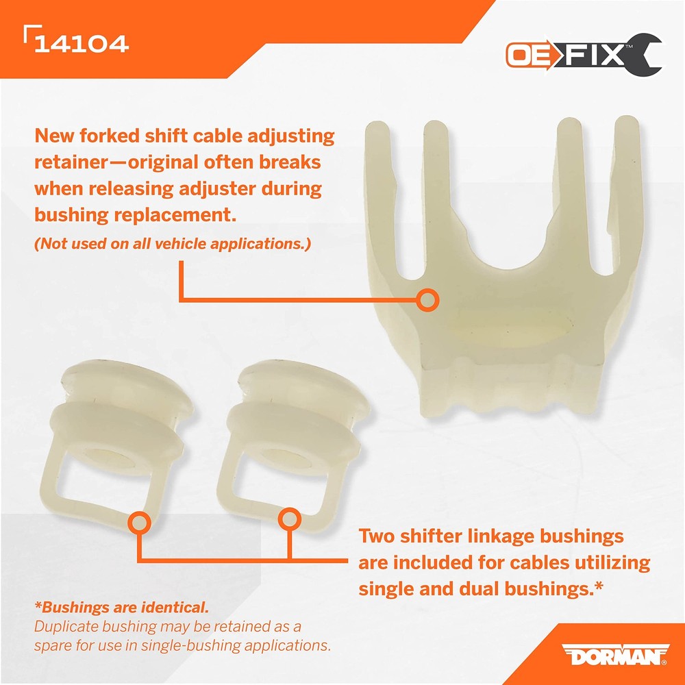 Shift Cable Bushing Kit 14mm Steel Compatible With Select Models